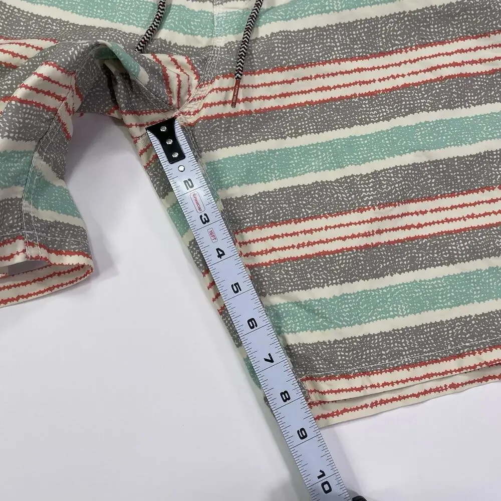 Katin Board Shorts Men’s 33 Swim Trunks Surf Striped Drawstring 8”